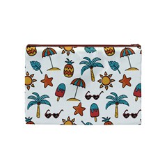 Summer Pineapple Fruit Tropical Cosmetic Bag (Medium) from ArtsNow.com Back