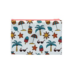 Summer Pineapple Fruit Tropical Cosmetic Bag (Medium) from ArtsNow.com Back