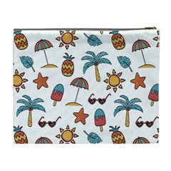 Summer Pineapple Fruit Tropical Cosmetic Bag (XL) from ArtsNow.com Back