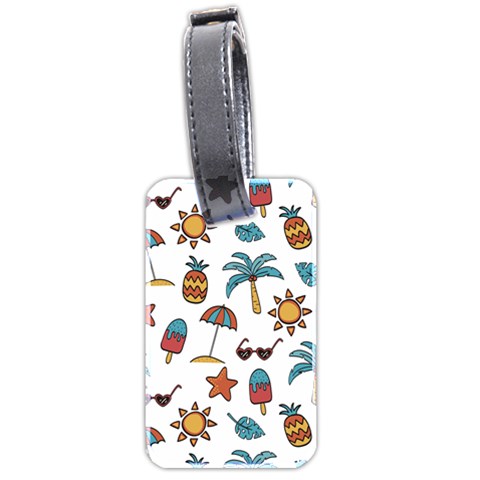 Summer Pineapple Fruit Tropical Luggage Tag (two sides) from ArtsNow.com Front