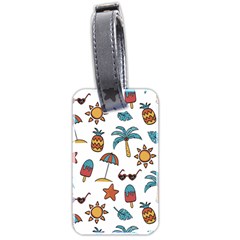 Summer Pineapple Fruit Tropical Luggage Tag (two sides) from ArtsNow.com Front