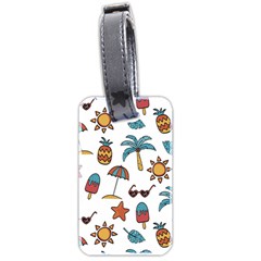 Summer Pineapple Fruit Tropical Luggage Tag (two sides) from ArtsNow.com Back