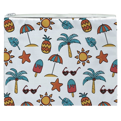 Summer Pineapple Fruit Tropical Cosmetic Bag (XXXL) from ArtsNow.com Front