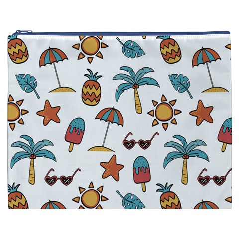 Summer Pineapple Fruit Tropical Cosmetic Bag (XXXL) from ArtsNow.com Front