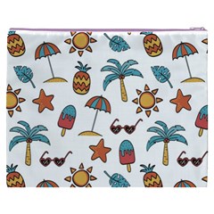 Summer Pineapple Fruit Tropical Cosmetic Bag (XXXL) from ArtsNow.com Back