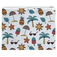 Summer Pineapple Fruit Tropical Cosmetic Bag (XXXL) from ArtsNow.com Back