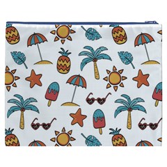 Summer Pineapple Fruit Tropical Cosmetic Bag (XXXL) from ArtsNow.com Back