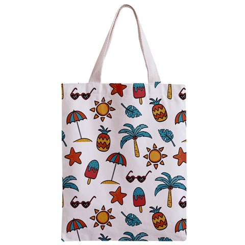 Summer Pineapple Fruit Tropical Zipper Classic Tote Bag from ArtsNow.com Front