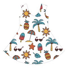 Summer Pineapple Fruit Tropical Short Sleeve V Front