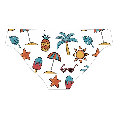 Summer Pineapple Fruit Tropical Cross Back Hipster Bikini Set from ArtsNow.com Back Under