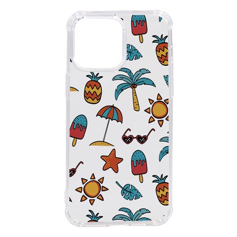 Summer Pineapple Fruit Tropical iPhone 14 Pro Max TPU UV Print Case from ArtsNow.com Front