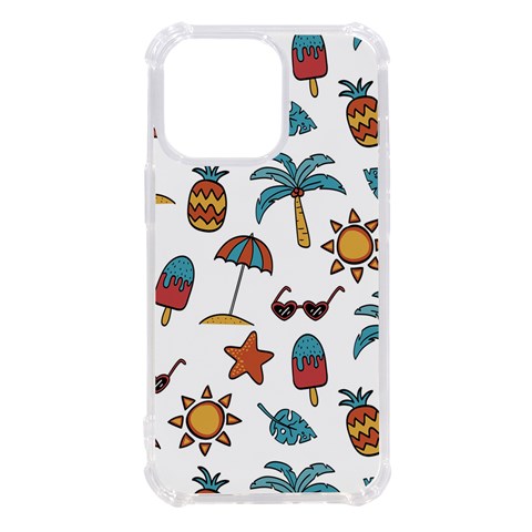 Summer Pineapple Fruit Tropical iPhone 13 Pro TPU UV Print Case from ArtsNow.com Front