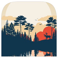 Summer Lake Forest Sunset Deer Water Toiletries Pouch from ArtsNow.com Cover