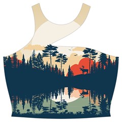 Summer Lake Forest Sunset Deer Water Cut Out Top from ArtsNow.com Front