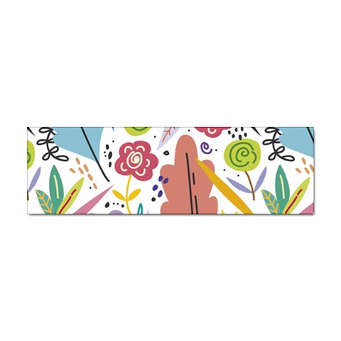 Summer Flowers Spring Background Sticker Bumper (100 pack) from ArtsNow.com Front