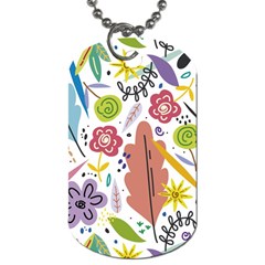 Summer Flowers Spring Background Dog Tag (Two Sides) from ArtsNow.com Front