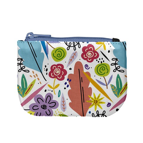 Summer Flowers Spring Background Mini Coin Purse from ArtsNow.com Front