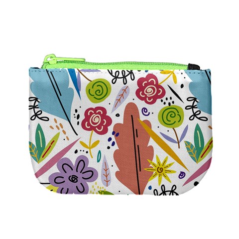 Summer Flowers Spring Background Mini Coin Purse from ArtsNow.com Front