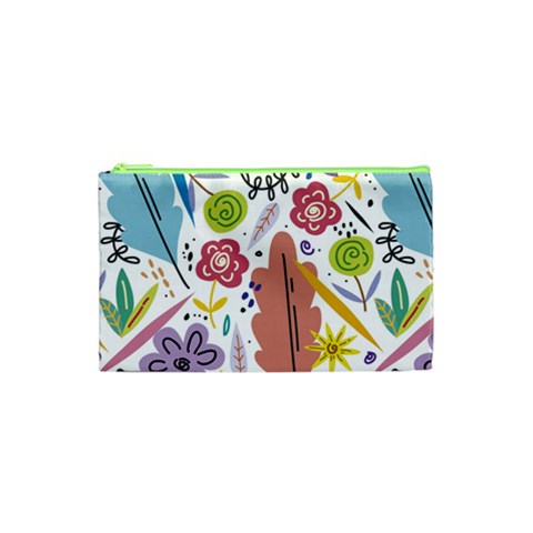 Summer Flowers Spring Background Cosmetic Bag (Small) from ArtsNow.com Front