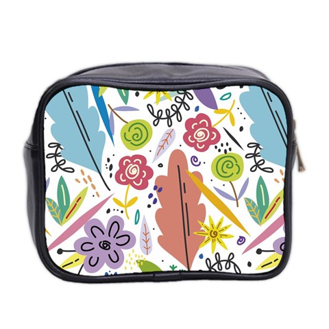 Summer Flowers Spring Background Mini Toiletries Bag (Two Sides) from ArtsNow.com Back