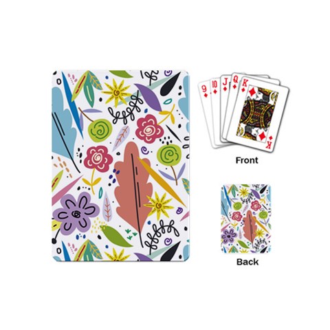 Summer Flowers Spring Background Playing Cards Single Design (Mini) from ArtsNow.com Back