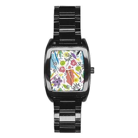 Summer Flowers Spring Background Stainless Steel Barrel Watch from ArtsNow.com Front