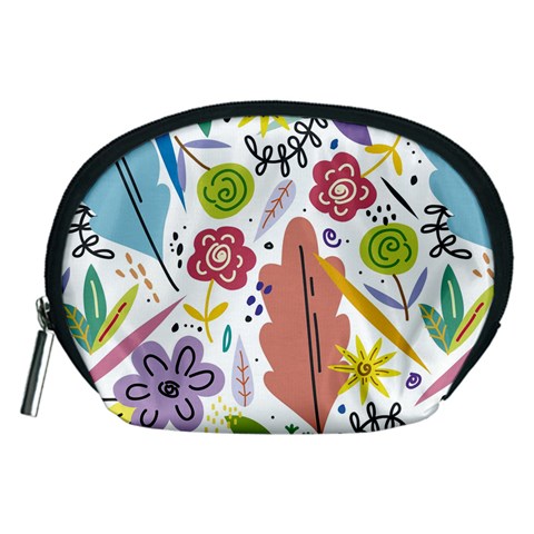 Summer Flowers Spring Background Accessory Pouch (Medium) from ArtsNow.com Front