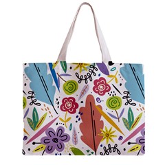 Summer Flowers Spring Background Zipper Mini Tote Bag from ArtsNow.com Front