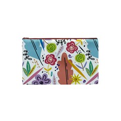 Summer Flowers Spring Background Cosmetic Bag (XS) from ArtsNow.com Front