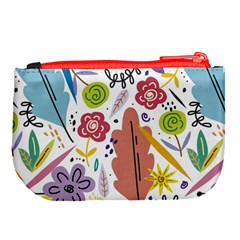 Summer Flowers Spring Background Large Coin Purse from ArtsNow.com Back