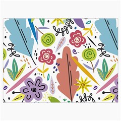 Summer Flowers Spring Background Roll Up Canvas Pencil Holder (L) from ArtsNow.com Front