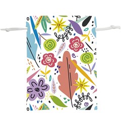 Summer Flowers Spring Background Lightweight Drawstring Pouch (XL) from ArtsNow.com Front