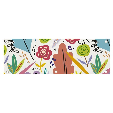 Summer Flowers Spring Background Banner and Sign 6  x 2  from ArtsNow.com Front