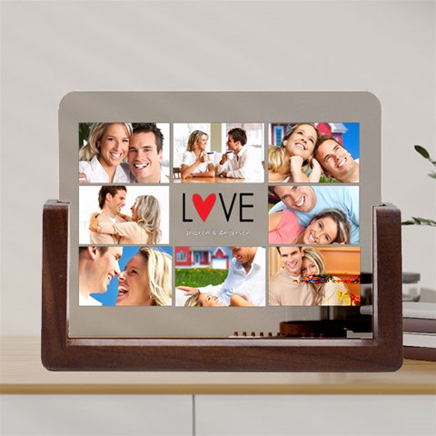 Personalized Love Photo Any Text Gift Name Acrylic UV Print 8  Tabletop Frame Acrylic UV Print 8  Tabletop Frame (U Front