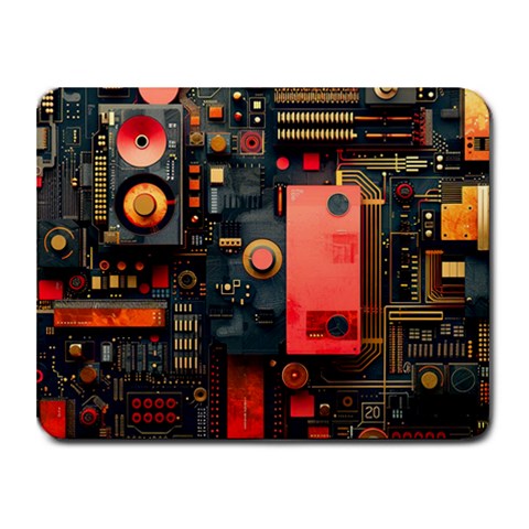 Tech Technology Pattern Small Mousepad from ArtsNow.com Front