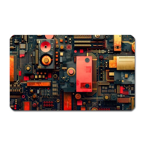 Tech Technology Pattern Magnet (Rectangular) from ArtsNow.com Front