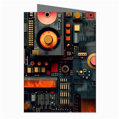 Tech Technology Pattern Greeting Cards (Pkg of 8) from ArtsNow.com Right