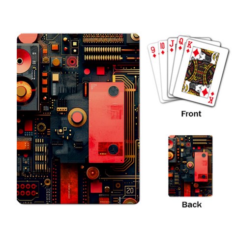 Tech Technology Pattern Playing Cards Single Design (Rectangle) from ArtsNow.com Back