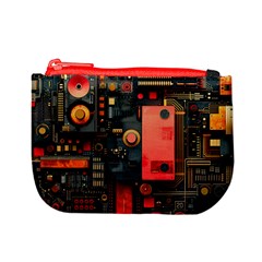 Tech Technology Pattern Mini Coin Purse from ArtsNow.com Front