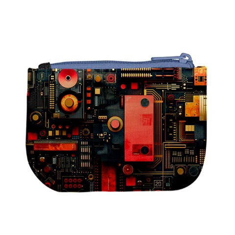 Tech Technology Pattern Mini Coin Purse from ArtsNow.com Back