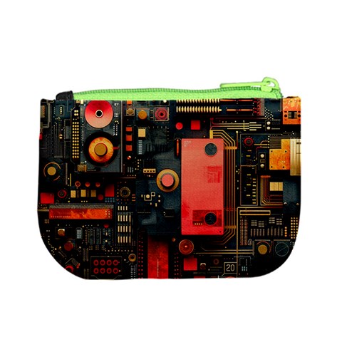 Tech Technology Pattern Mini Coin Purse from ArtsNow.com Back