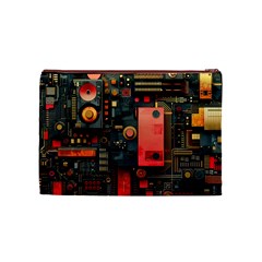 Tech Technology Pattern Cosmetic Bag (Medium) from ArtsNow.com Front