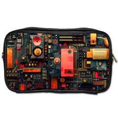 Tech Technology Pattern Toiletries Bag (Two Sides) from ArtsNow.com Front