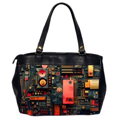 Tech Technology Pattern Oversize Office Handbag (2 Sides) from ArtsNow.com Back