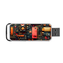 Tech Technology Pattern Portable USB Flash (Two Sides) from ArtsNow.com Front