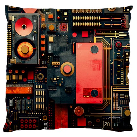 Tech Technology Pattern Standard Premium Plush Fleece Cushion Case (Two Sides) from ArtsNow.com Front