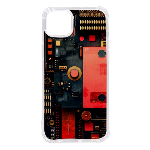 Tech Technology Pattern iPhone 14 Plus TPU UV Print Case from ArtsNow.com Front