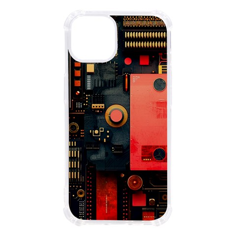 Tech Technology Pattern iPhone 13 TPU UV Print Case from ArtsNow.com Front