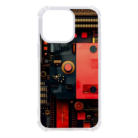 Tech Technology Pattern iPhone 13 Pro TPU UV Print Case from ArtsNow.com Front