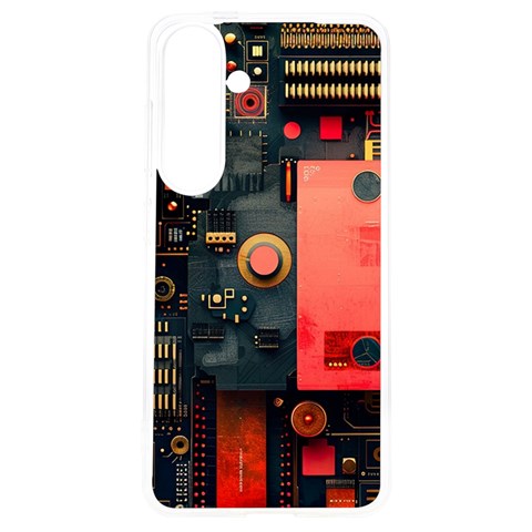 Tech Technology Pattern Samsung Galaxy S24 6.2 Inch TPU UV Case from ArtsNow.com Front